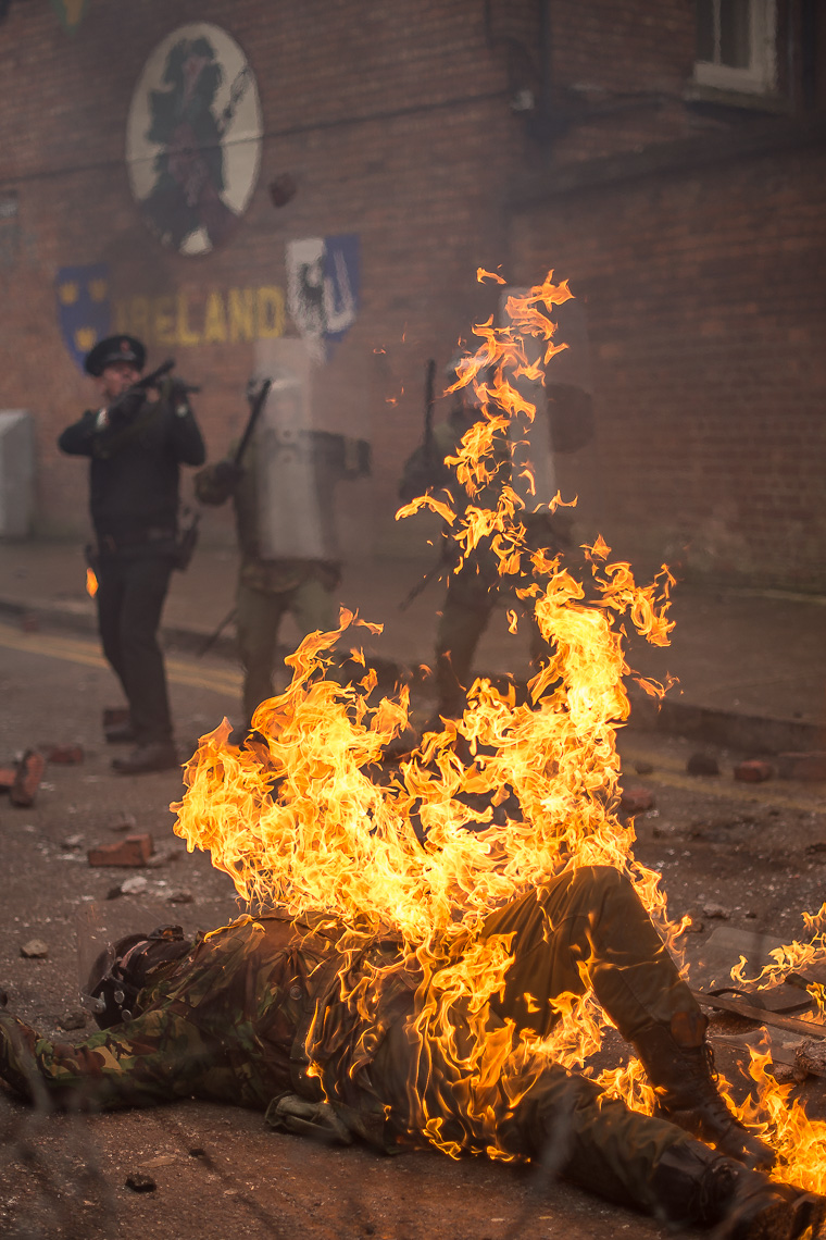 Stuntman on fire