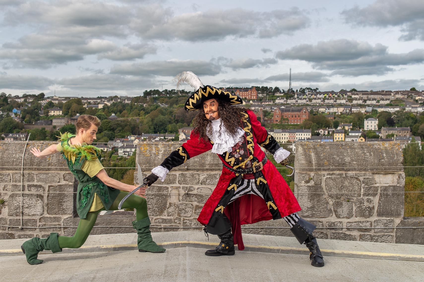 Scott Hayward as Peter Pan and Michael Grennell as Hook.